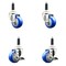 Service Caster 3 Inch 316SS Blue Poly Swivel 7/8 Inch Expanding Stem Caster Brake SCC, 2PK SS316EX20S314-PPUB-BLUE-2-TLB-2-78 - alternate 4